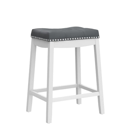 Bar Stools Set of 2/4 24-Inch Height Backless Counter Stool