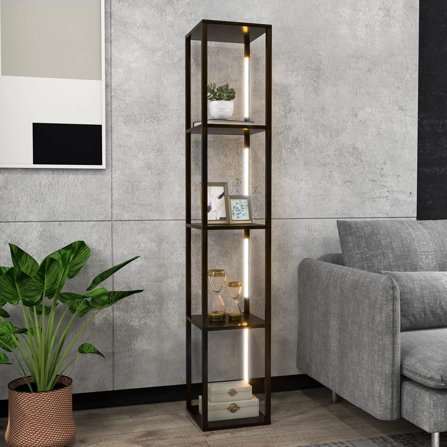 ARLIME Floor Lamp with Shelves