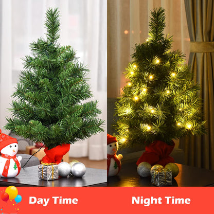2FT Tabletop Mini Christmas Tree for Indoor Decor