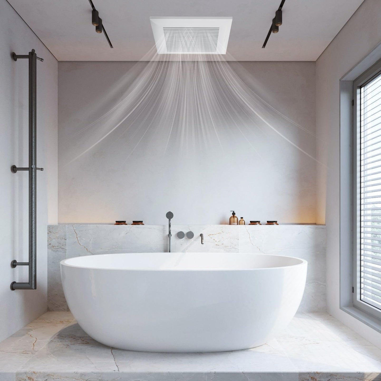 Bathroom Exhaust Fan Ceiling Mount Ventilation Fan with Galvanized Sheet Housing