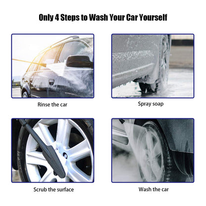 3000PSI Electric Pressure Washer, Portable High Power Washer w/ 5 Nozzles, Hose Reel, Soap Bottle, 2 GPM 2000W (Red)