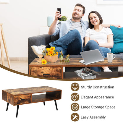 Mid Century Coffee Table Modern Accent Cocktail Sofa Table