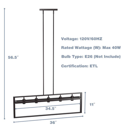 ARLIME 5-Light Island Lighting