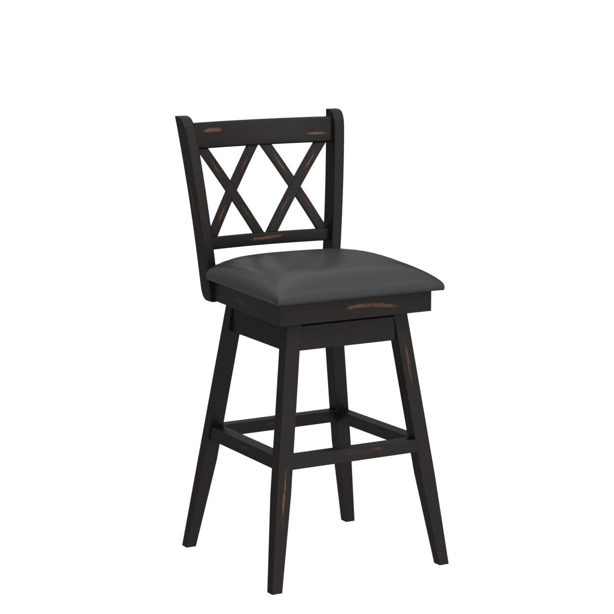 360 ° Swivel Bar Height 29.5 inch Bar Stool with Foot Rest Upholstered Cushion & Ergonomic Backrest
