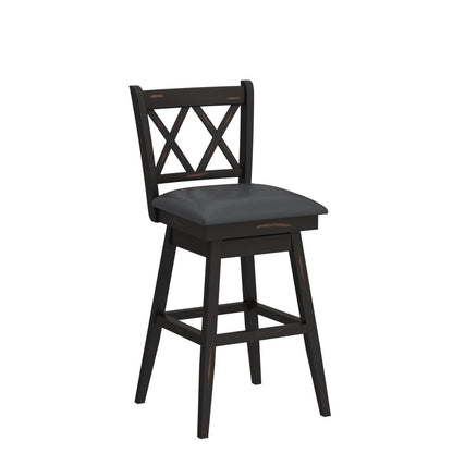 360 ° Swivel Bar Height 29.5 inch Bar Stool with Foot Rest Upholstered Cushion & Ergonomic Backrest