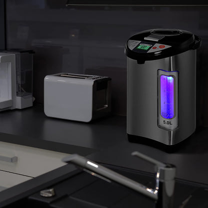 Instant Electric Hot Water Boiler and Warmer, 5-Liter LCD Water Pot with 5 Stage Temperature Settings