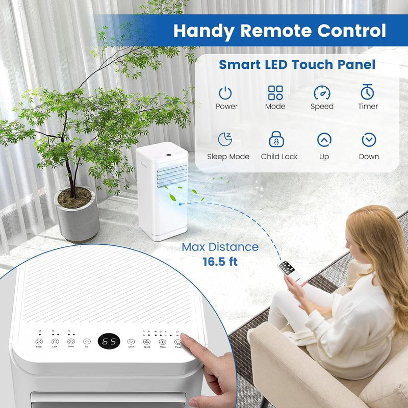 Portable Air Conditioner 10000 BTU, 3-in-1 AC Cooling Unit with Dehumidifier, 24H Timer