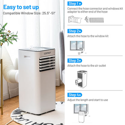 Portable Air Conditioner 10000BTU( SACC 7000 BTU ), Evaporative Air Cooler, Dehumidifier, Cooling for Room Spaces up to 350 Sq.Ft