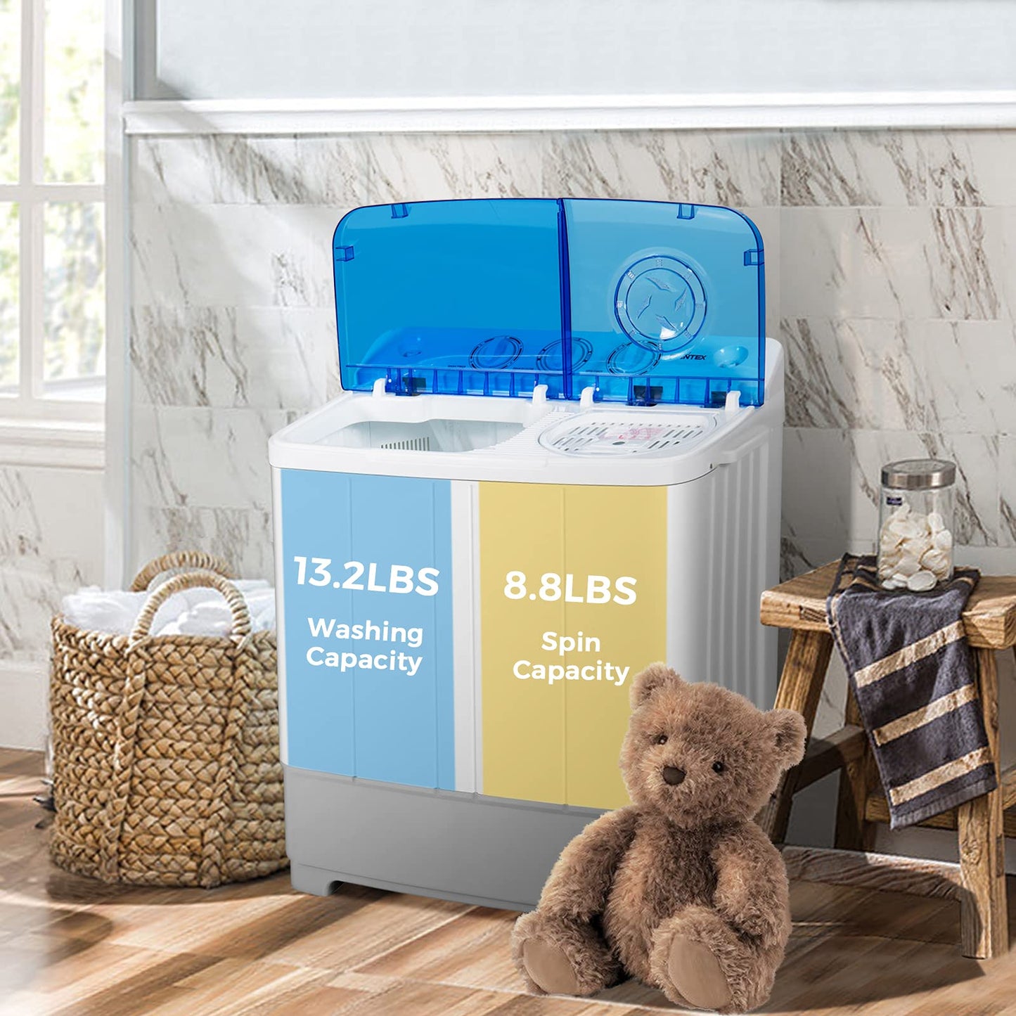 Portable washing machine in a small apartment - Arlime