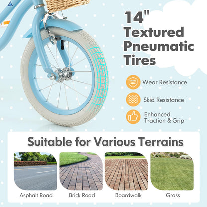 Kids Bike 14 16 18 Inch Toddler Bike with Training Wheels