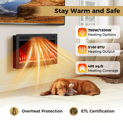 Smart WiFi Electric Fireplace 36/42/50/60 inch Wide