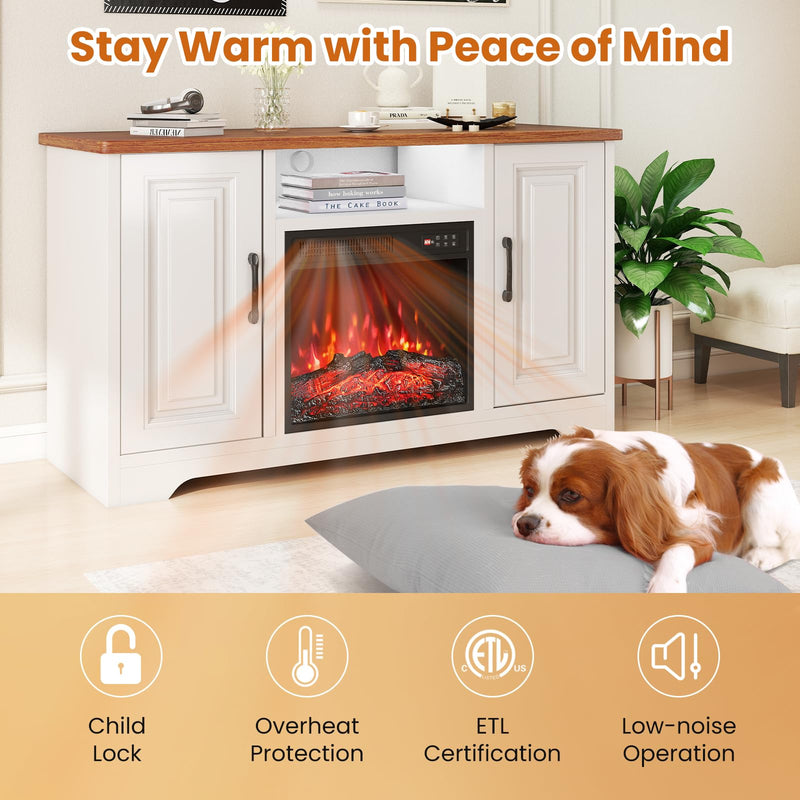 Electric Fireplace Insert 18 inch Wide with Remote Control