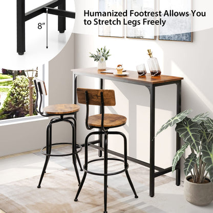 48 inch Industrial Bar Height Sofa Table