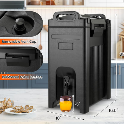 ARLIME Insulated Beverage Dispenser with Handles, 5 Gallon Food-Grade Hot and Cold Beverage Server