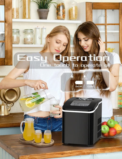 ARLIME Portable Ice Maker Machine for Countertop, Bullet Ice Cubes Ready in 8 Mins, 26LBS/24H