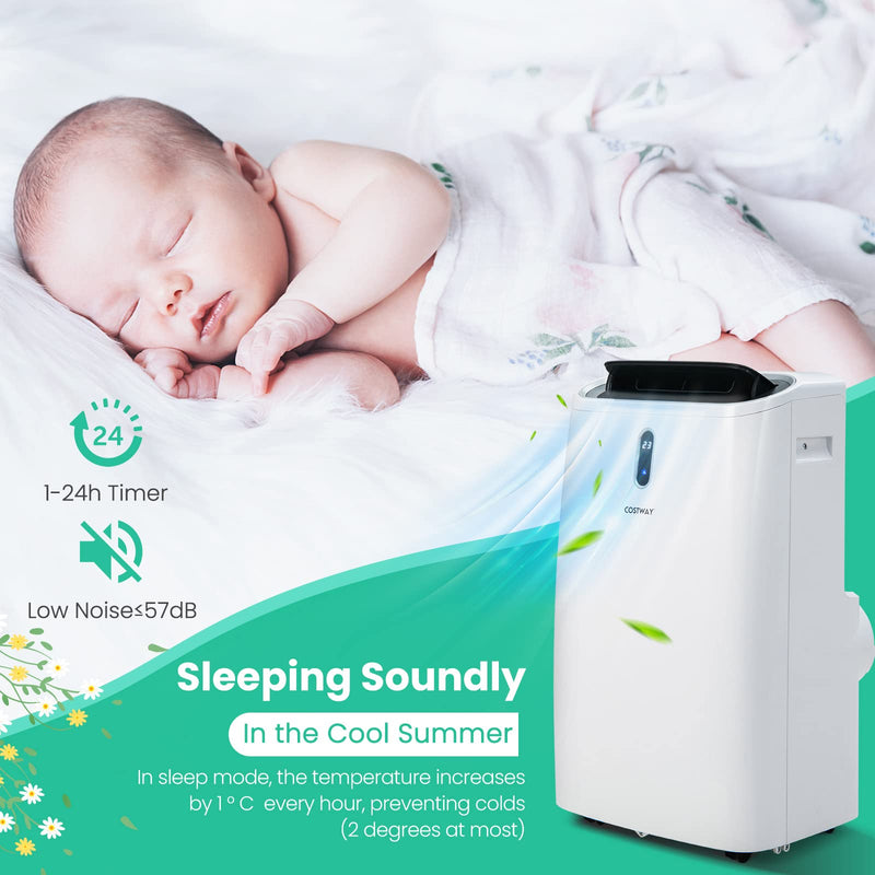 Portable Air Conditioner, 14000 BTU 4 in 1 AC Unit with Cool, Fan, Heat & Dehumidifier