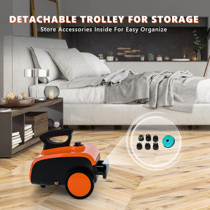 ARLIME Multi-Purpose Steam Cleaner with 19 Accessories, Household Rolling Steamer Cleaning Mop