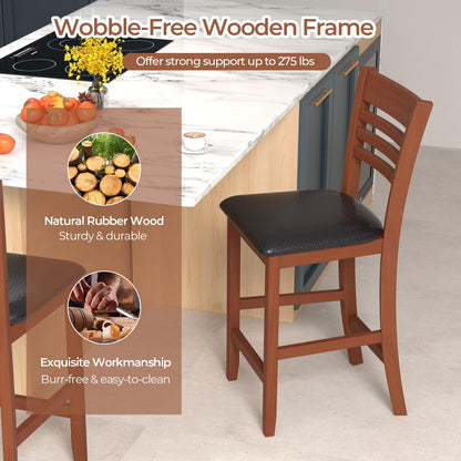 Counter Height Bar Stool Set of 2/4 25.5” Kitchen Island Stool