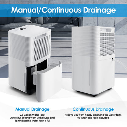 Dehumidifier for Home and Basement, 2000 Sq. Ft Dehumidifier with 3 Modes, 2 Speeds