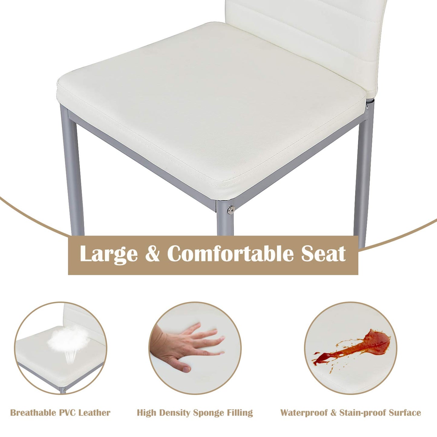 PU Leather Dining Side Chairs