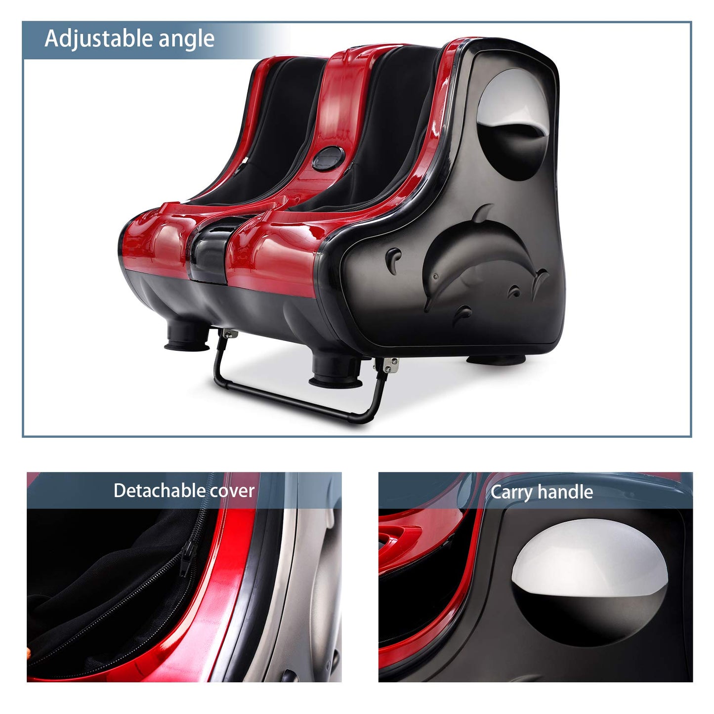 ARLIME Foot Calf Massager Machine with Shiatsu Kneading Rolling Vibration Heating Massager