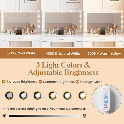 43.5'' Modern Dressing Table with Charging Station