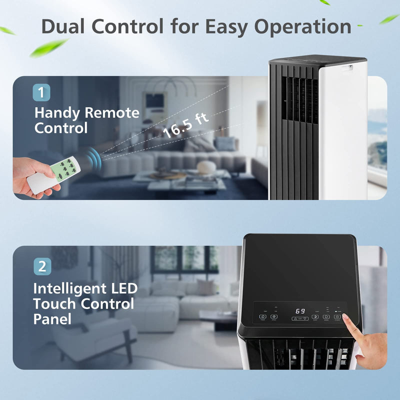 ARLIME Portable Air Conditioners, 10000 BTU Air Unit w/Fan & Dehumidifier Mode for Home Office, Quiet Portable AC w/Sleep Mode