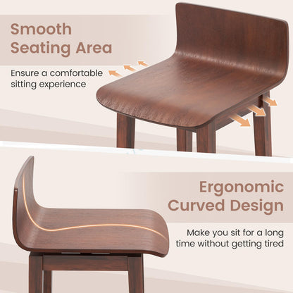 Swivel Solid Wood Dining Stools Set of 2/4 for Kitchen Island