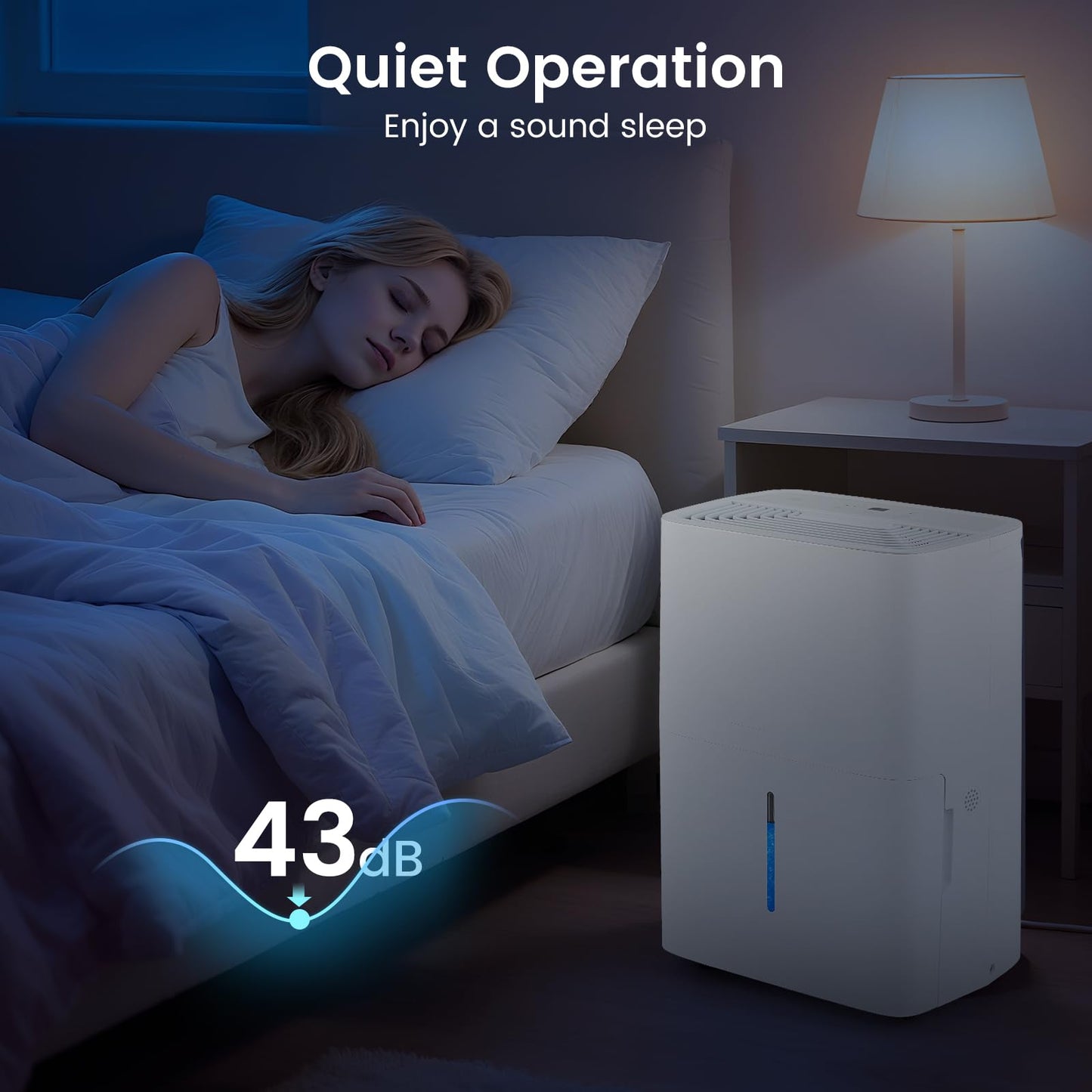 6000 Sq.Ft Portable Large Home Dehumidifier for Basements with 2 Modes & 3 Fan Speeds