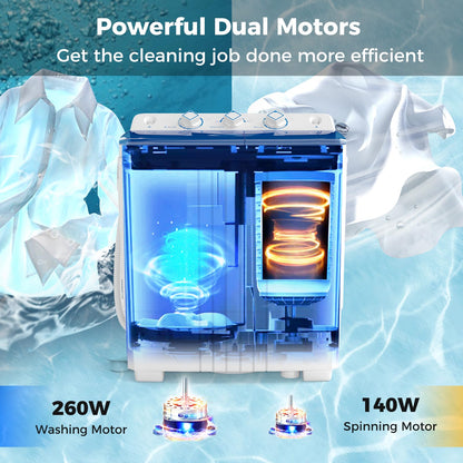 Portable Washing Machine with Drain Pump for Apartment Dorm RV