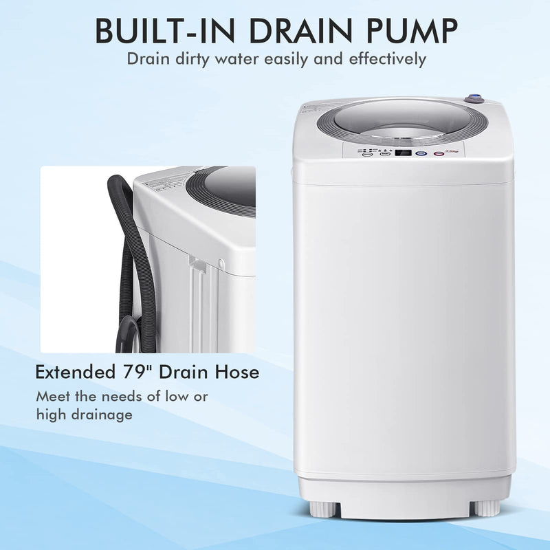 ARLIME 1.2 Cu.ft Portable Washing Machine Full-Automatic,8 lbs Capacity Laundry Machine