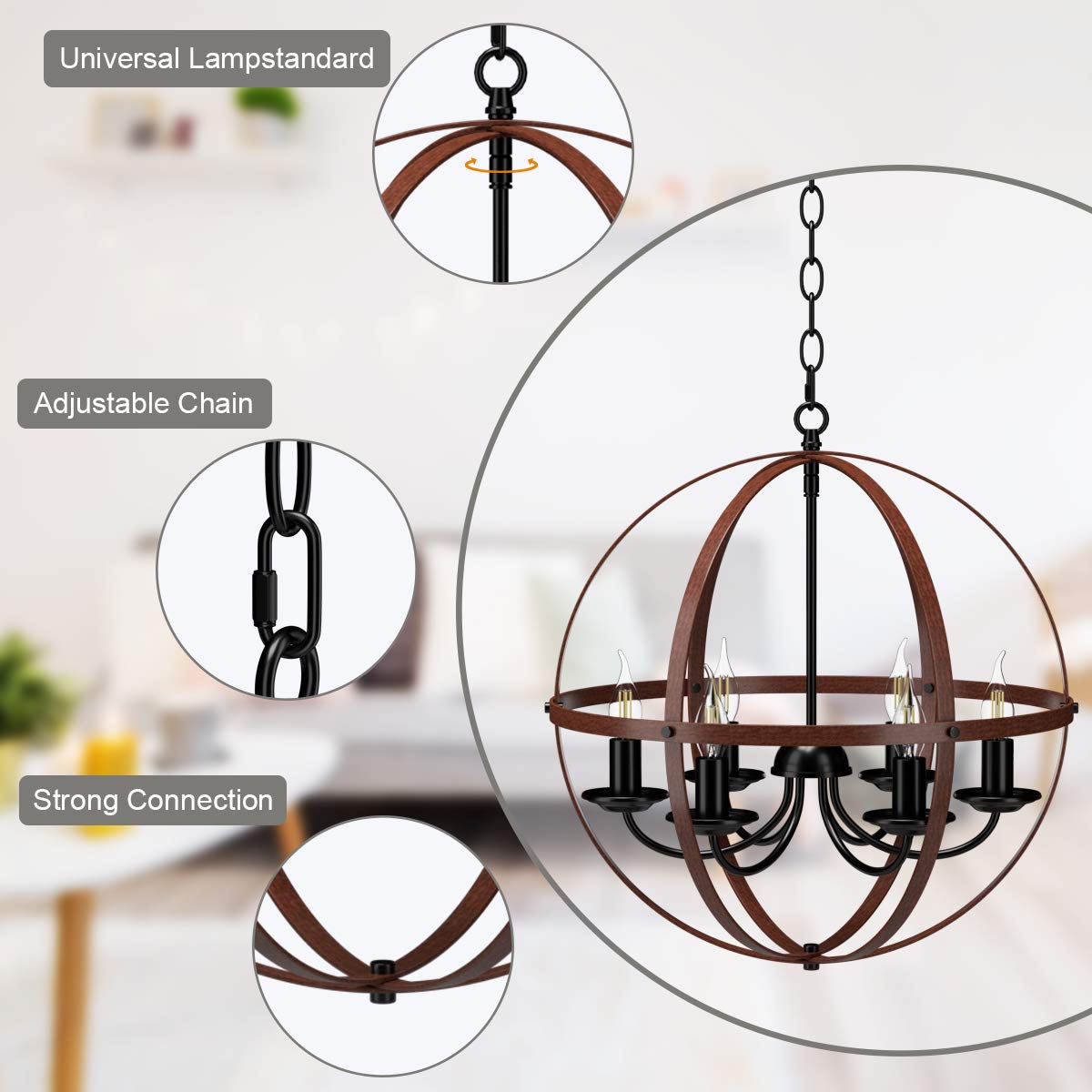 ARLIME Folding Rotatable Chandelier
