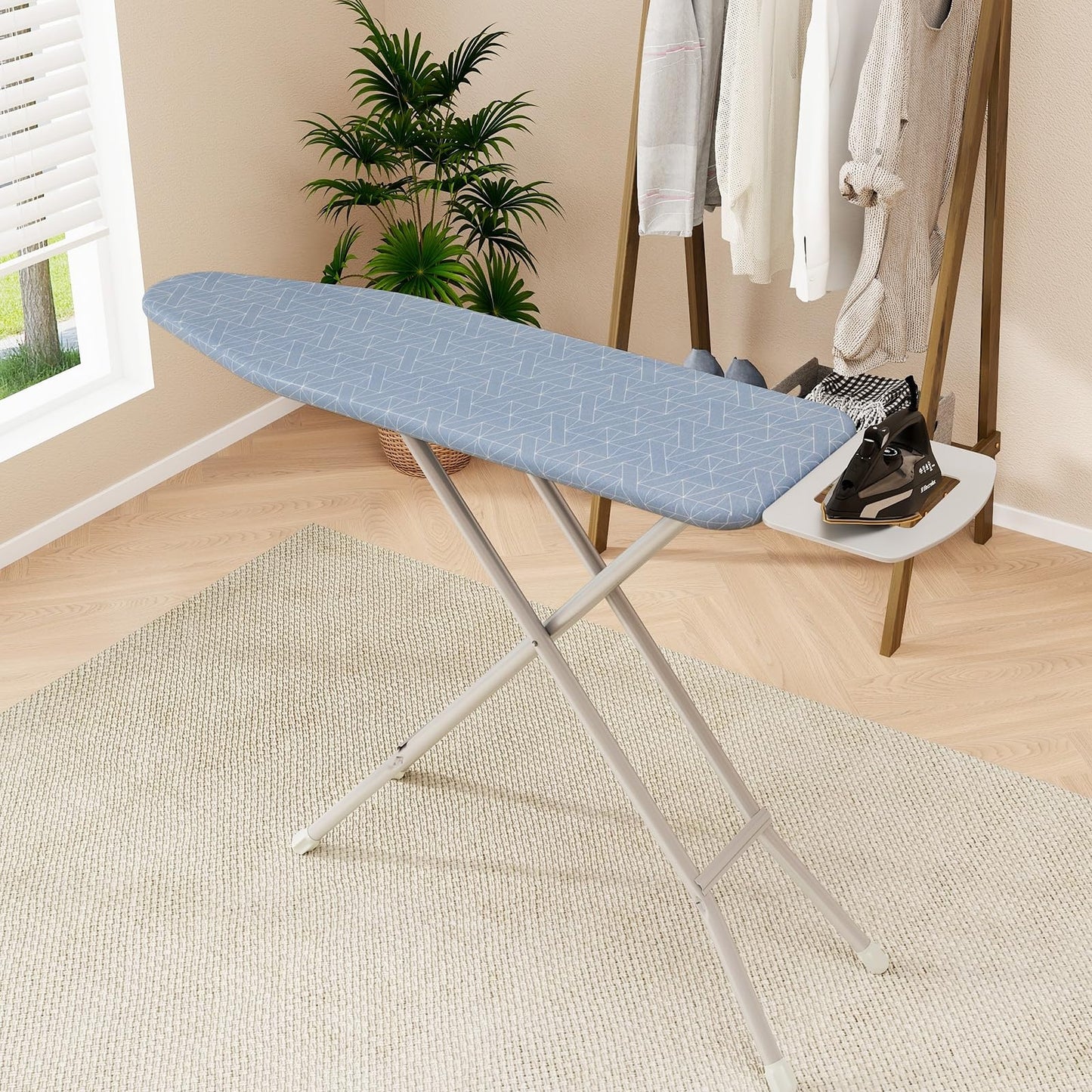Ironing Board with Iron Rest Full Size Iron Stand with 3 Layers Extra Thick Cover