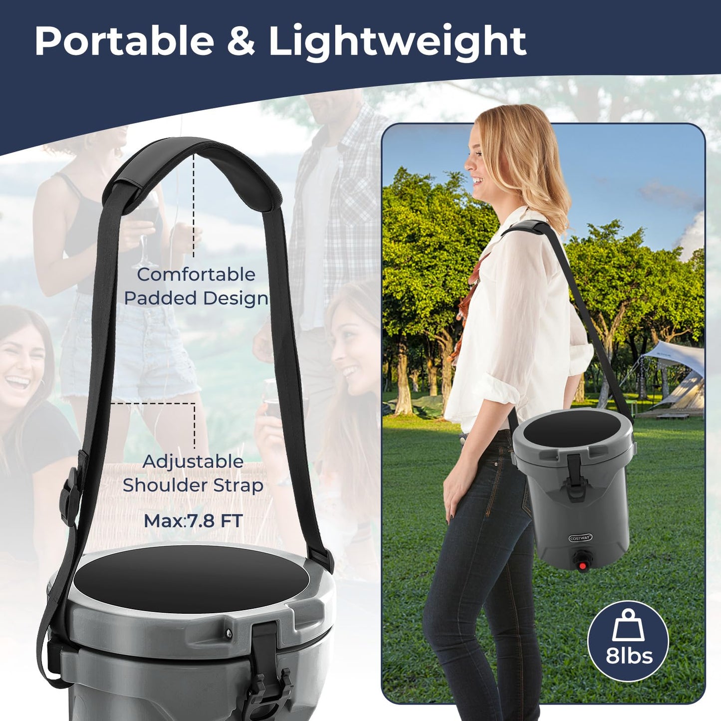 2.5 Gallon/10 QT Cooler with Beverage Dispenser