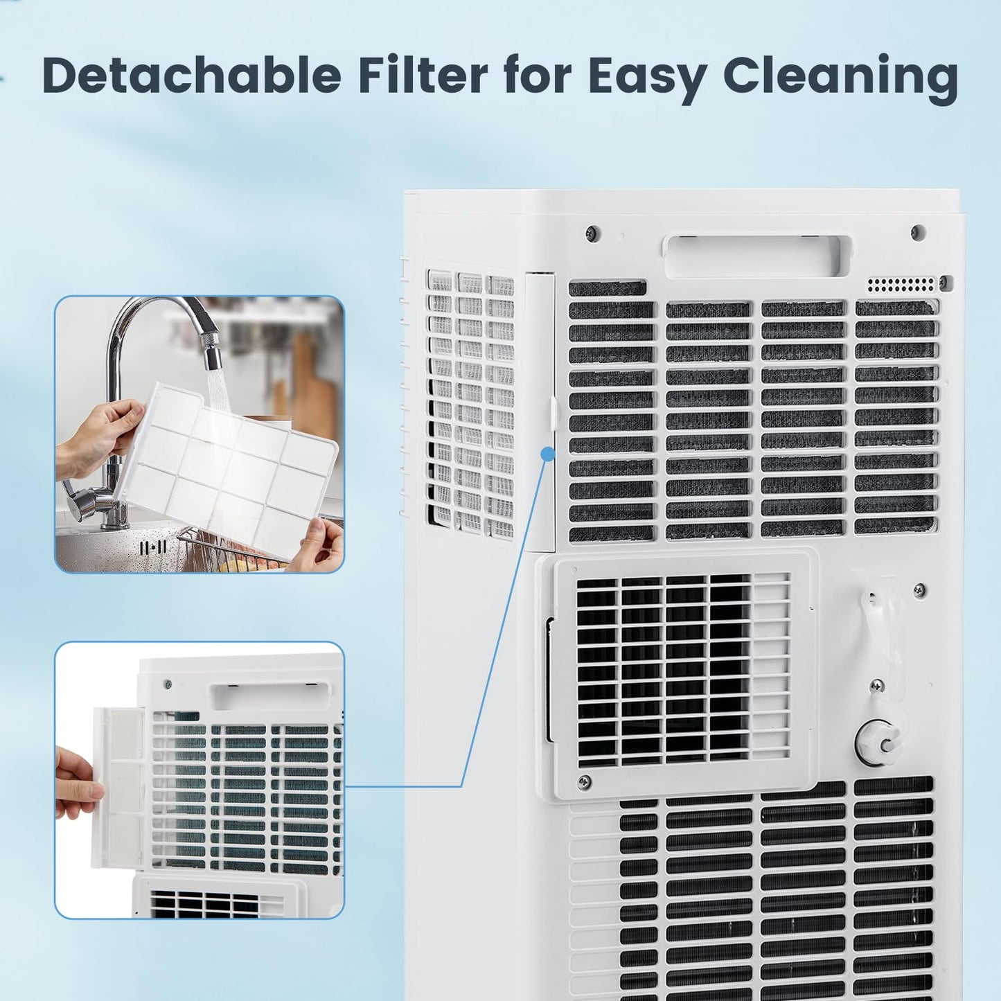 Portable Air Conditioner, 3-in-1 AC Unit w/Dehumidifier & Fan