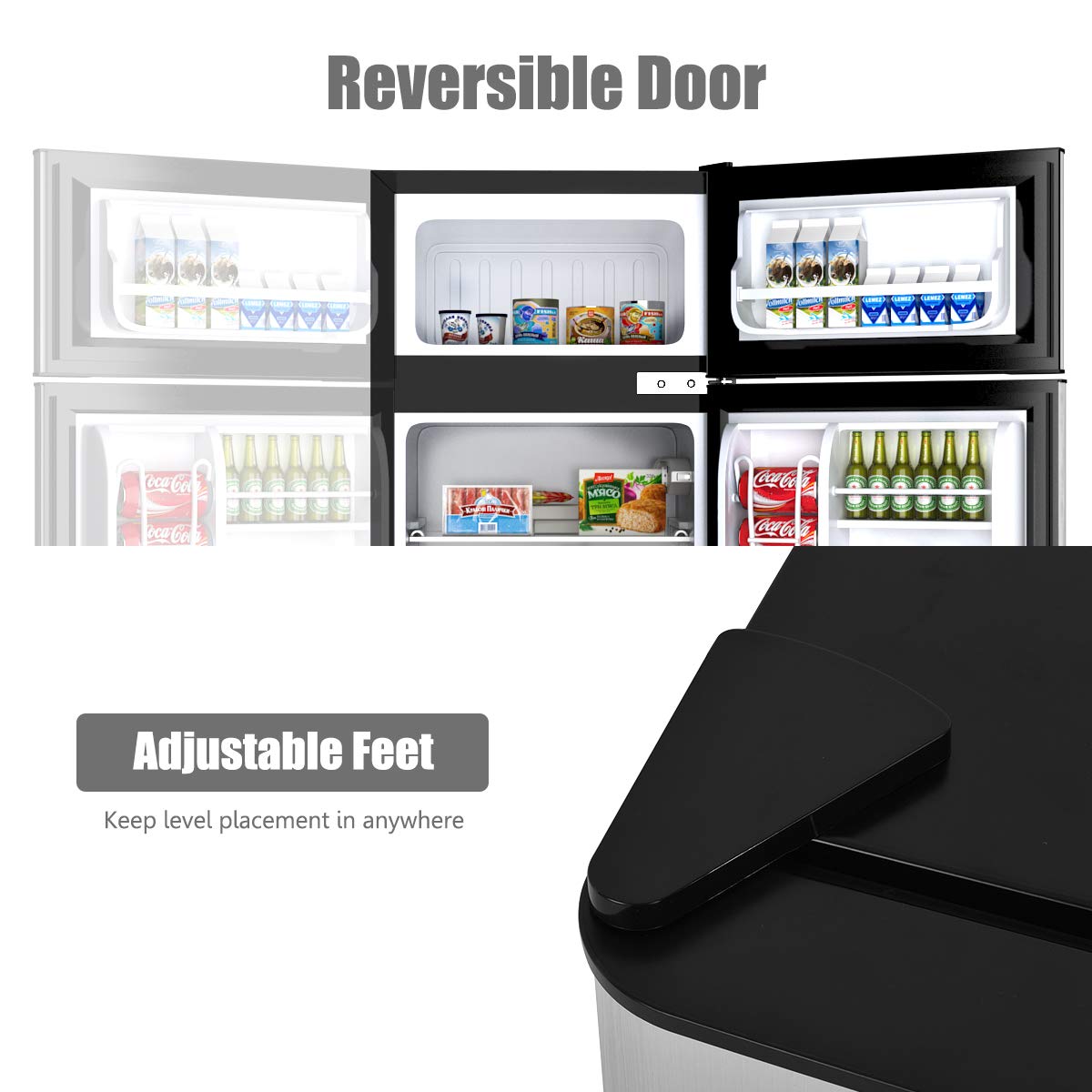 ARLIME Mini Fridge with Freezer, 3.2 Cu. Ft, Compact Refrigerator