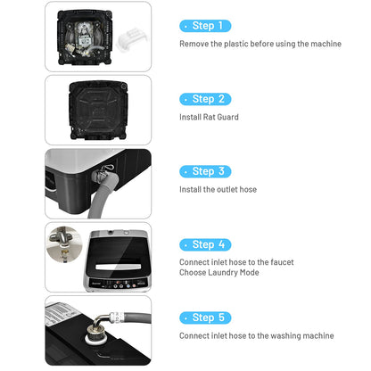 Portable Washing Machine, 11Lbs Capacity Full-automatic Washer