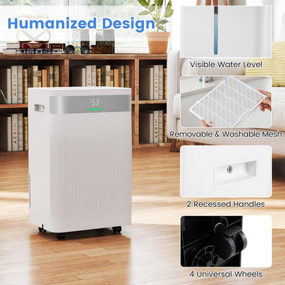 54 Pints Dehumidifier for Basement for Bathroom Bedroom