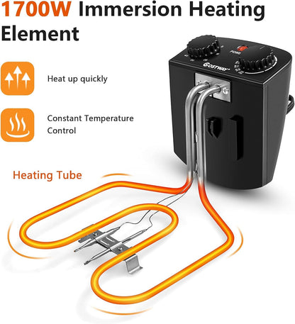 ARLIME Deep Fryer with 2 Baskets, 5.3 Qt/5L Electric Fryer with Adjustable Temperature & Timer