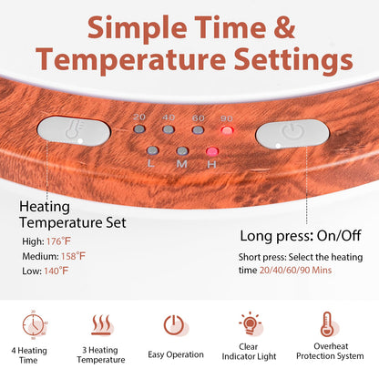 Bucket Style Towel Warmer 23L Towel Warmer with 4 Heating Time & 3 Heating Temperature