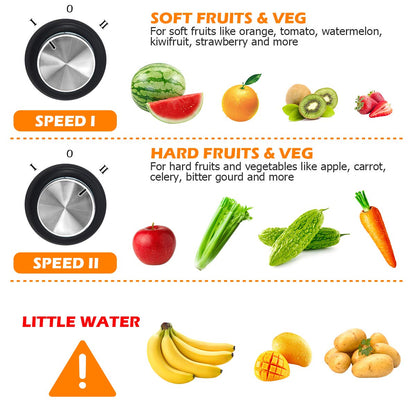 Juicer Machines with 2.5inch Wide Mouth, 400W Masticating Juicer Extractor