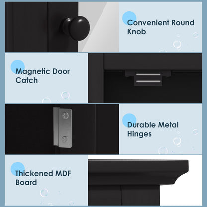 Bathroom Medicine Cabinet with Mirror for Living Room Bedroom Entryway