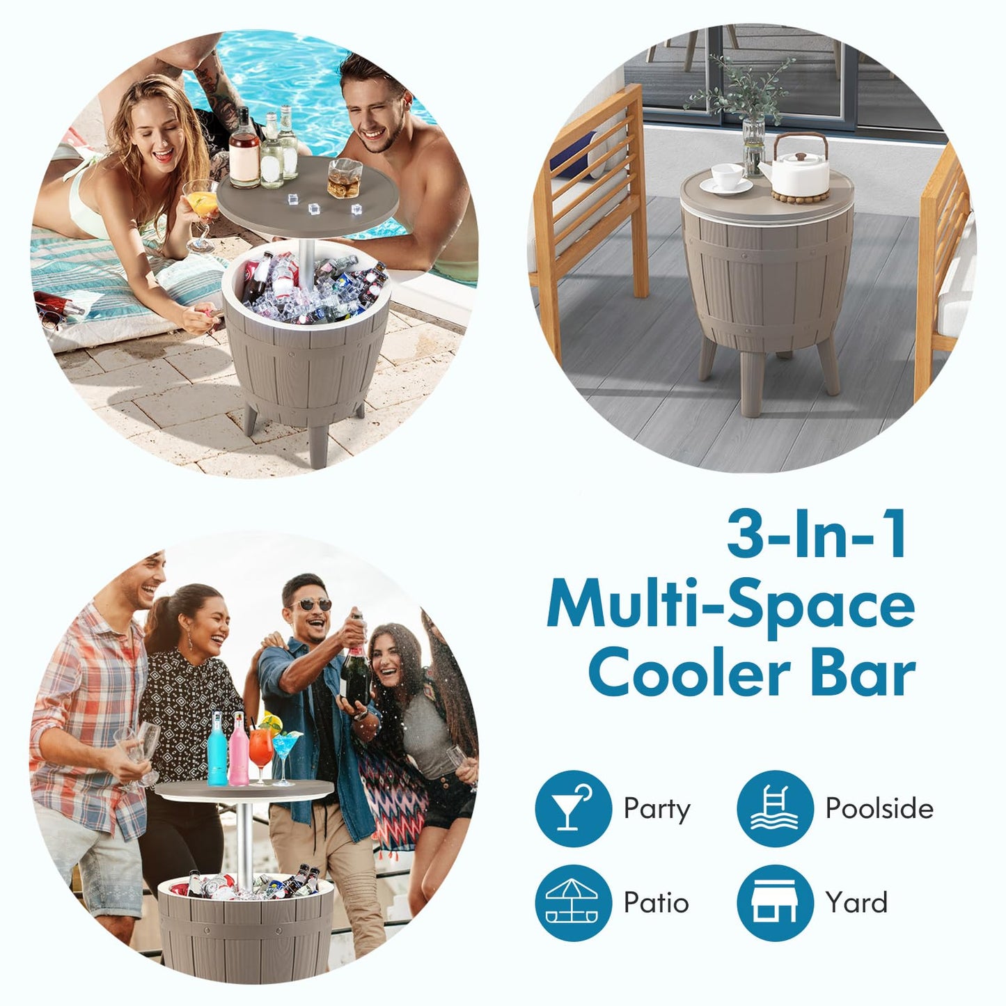 10 Gallon Cooler with Height Adjustable Tabletop