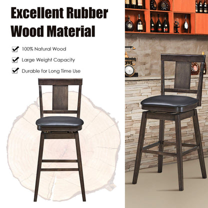 Wooden Bar Height Bar Stool for Dining and Living Room