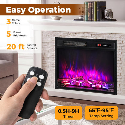 18 inch Electric Fireplace Insert with Remote Control