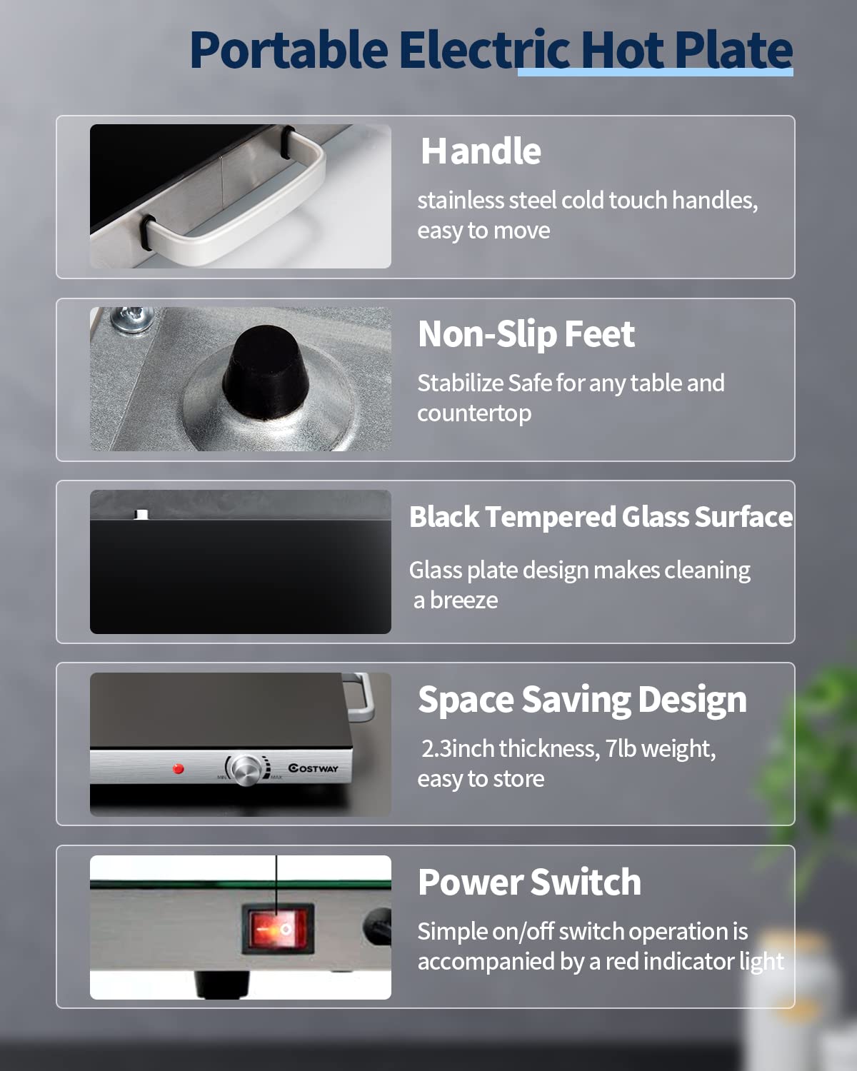 ARLIME 22"x14" Buffets Server Food Warmer for Parties, Electric Food Warming Tray