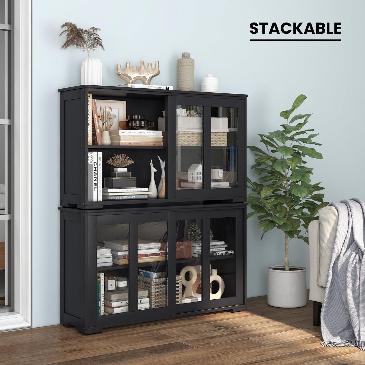 Buffet Sideboard with Storage 2-Door Floor Cupboard