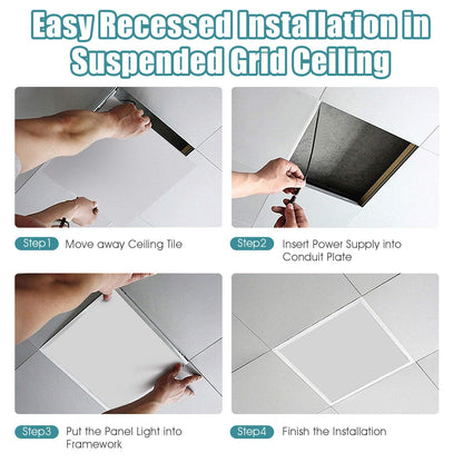 ARLIME 2 x 2FT LED Flat Panel Light, Eye Protection LED Panel Light