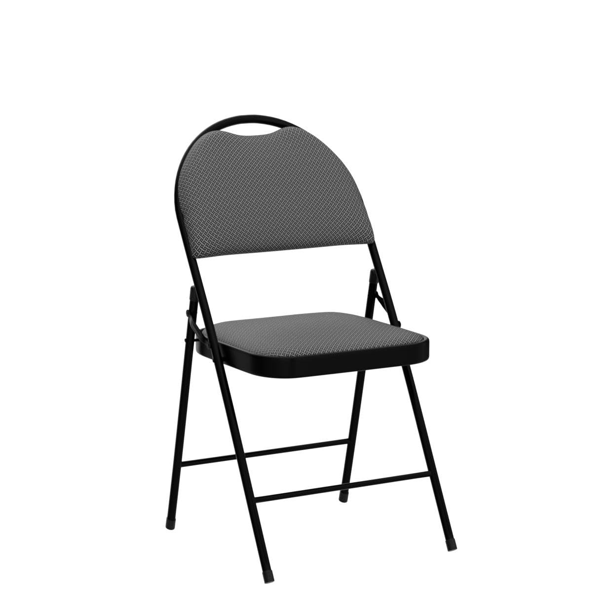 ARLIME Folding Chairs w/Padded Seats, Padded Folding Chair w/Handle Hole, Upholstered Seat