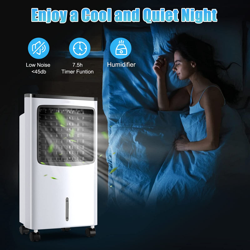 ARLIME Portable AC Cooling Fan, 3-IN-1 Portable Evaporative Air Cooler & Humidifier